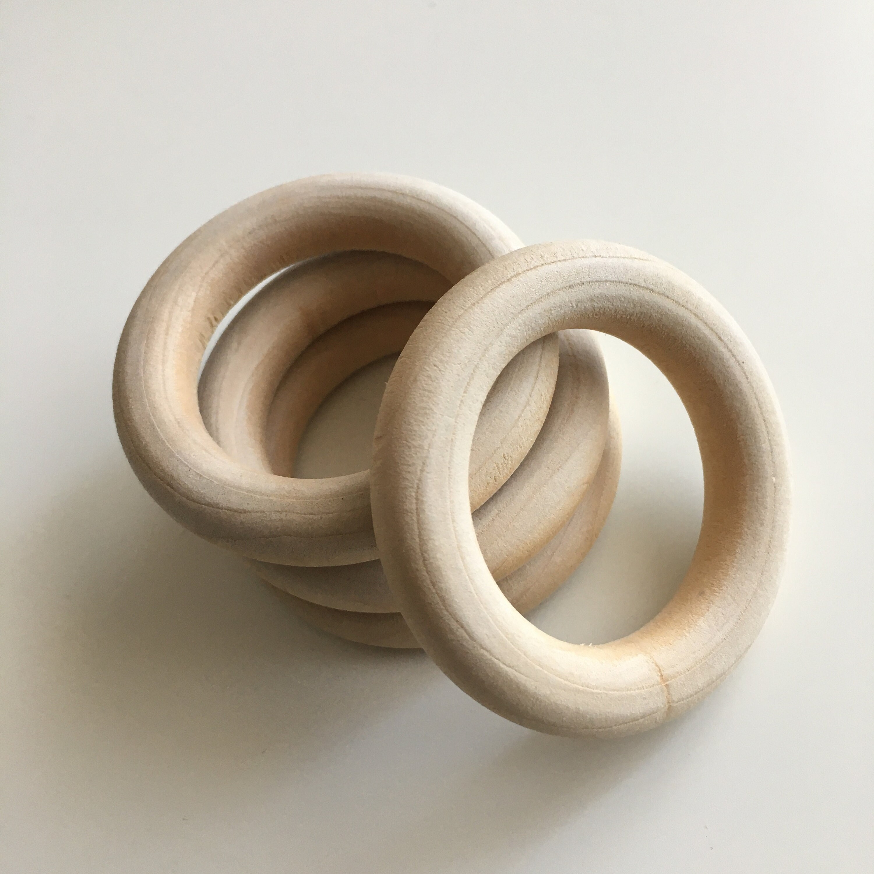 Untreated Natural Maple Wood Ring, 55 Mm Wood Rings, Natural Raw Wood ...