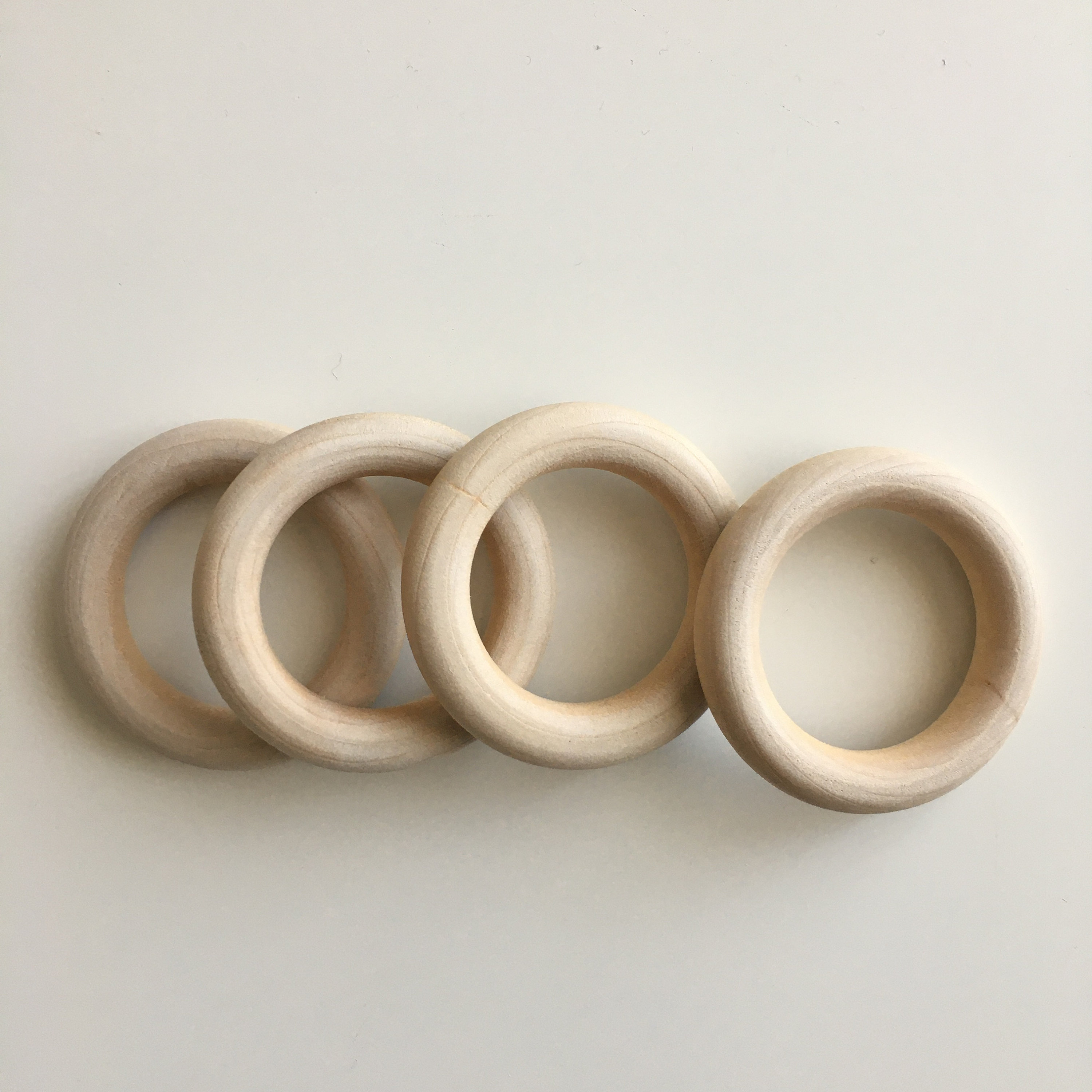 Untreated Natural Maple Wood Ring, 55 Mm Wood Rings, Natural Raw Wood ...