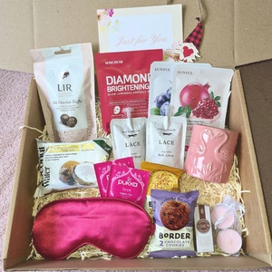 Presentes de relaxamento para spa para mulheres, conjunto de presentes de spa para ela, caixa de presente de autocuidado, cesta de mimos de aniversário, pacote de cuidados para ela, cesta de presentes para a mãe