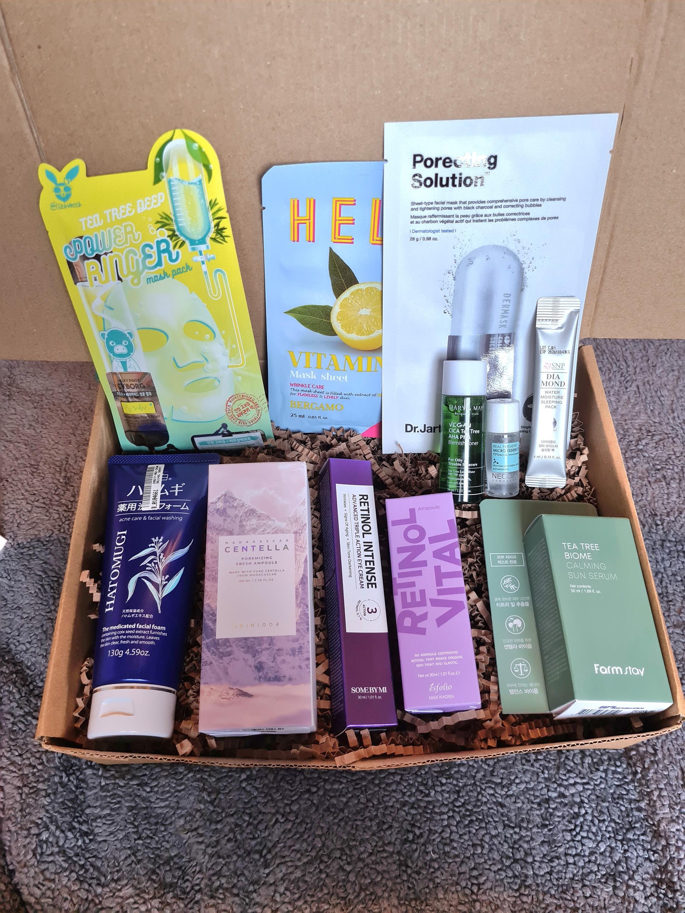Custom Korean Skincare Gift Box: K-beauty Facial Kit, Spa Pamper