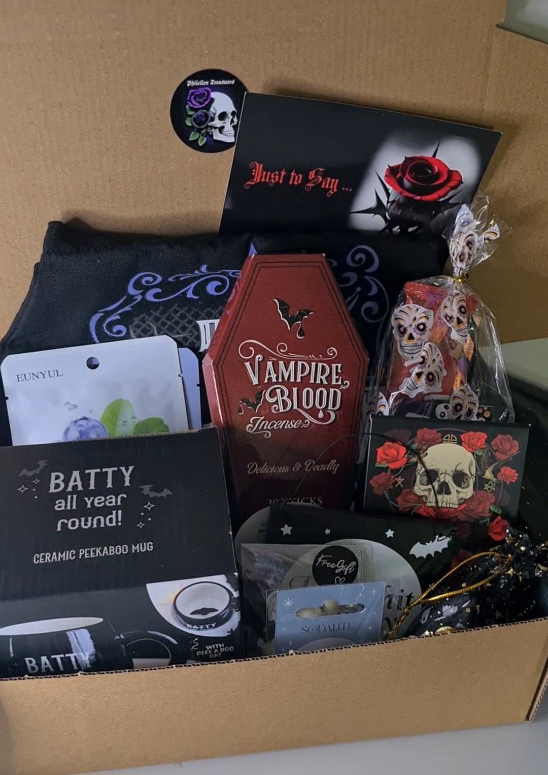 Vampire Goth Gift Box: Spooky Self Care Mystery Box, Gothic Gifts for ...