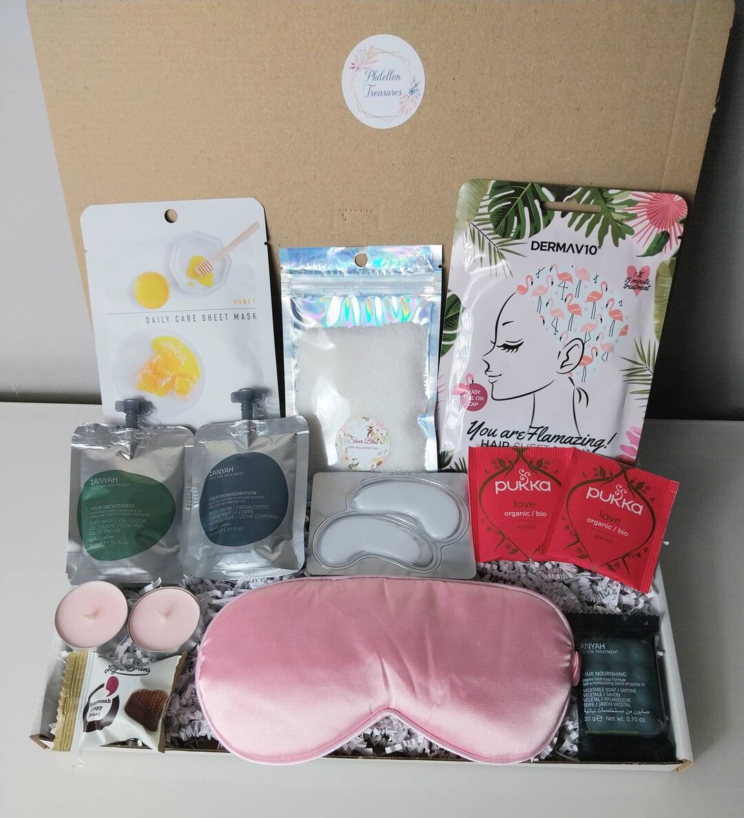 Pamper Gift Box for Her, Home Spa Day Kit, Relaxation Gift Set