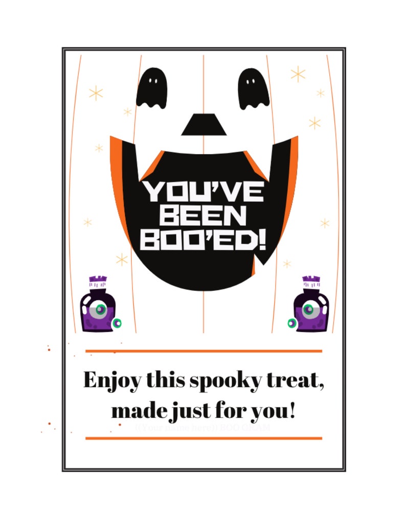 Boo Grams Editable Template Etsy
