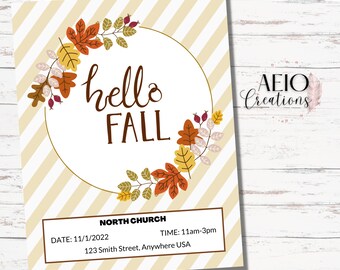 Fall Festival Editable Template/flyer - Etsy