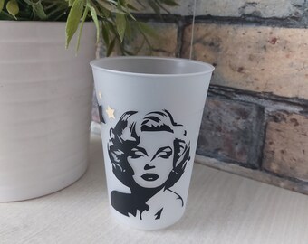 Gobelet / Verre en plastique personnalisable "Marylin Monroe"