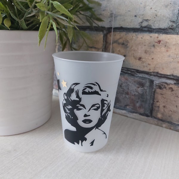 Gobelet / Verre en plastique personnalisable "Marylin Monroe"