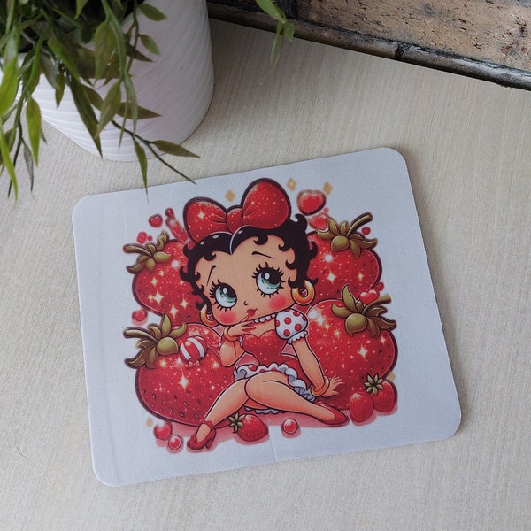 Tapis de souris "Betty Boop / Fraises"