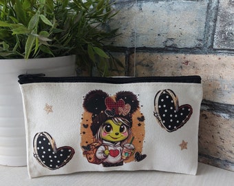 Trousse / pochette "Miss Grinchy / bonnet"