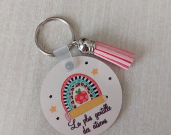 Aanpasbare sleutelhanger/cadeau "The kindest of atsems"