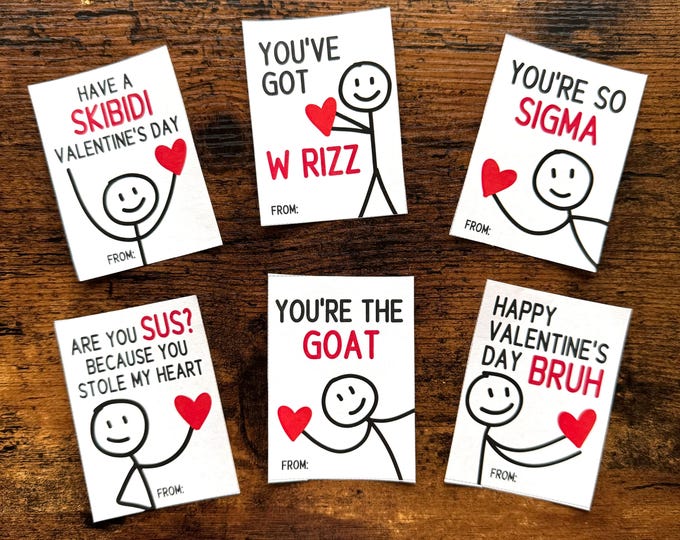 Printable Valentine's Day Card Bundle - 18 Food Pun Cards - Instant ...
