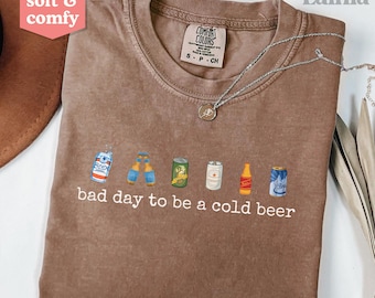 Camiseta de cerveza Comfort Colors®, Mal día para una cerveza fría, Divertida camiseta del 4 de julio, Camiseta para adultos del 4 de julio, Divertida camiseta del Día de la Independencia