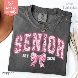Comfort Colors® Senior 2026 Shirt, High School Senior Sunrise Shirt, Class of 2026 Graduation Tshirt Coquette College Bound Senior Grad Gift