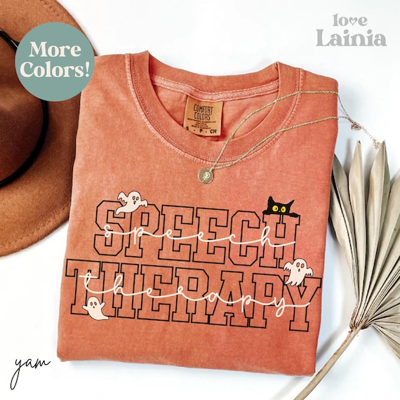 Speech Therapy Halloween Shirt Slp Halloween Shirt SLP Ghost Shirt Spooky Slp Fall Shirt Speech Language Therapy Halloween Speech Therapist