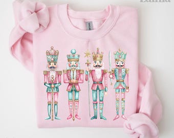 Nutcracker Christmas Sweatshirt Watercolor Nutcracker Sweatshirt Womens Nutcracker Christmas Shirt Holiday Sweatshirt Cute Christmas Sweater