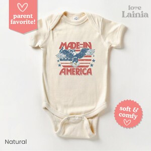 Body para bebê 4 de julho, macacão com bandeira americana patriótica, camiseta americana engraçada para recém-nascido, roupa infantil para o Dia da Independência, roupas infantis para o 4 de julho