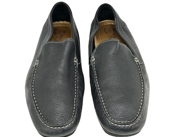 Wallin & Bros Driving Loafers Black Leather Slip On Moccasin Flat Shoes 12M Mens