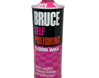 VTG 1960 Bruce Self-Polishing Floor Wax Advertising Can Retro Display Prop