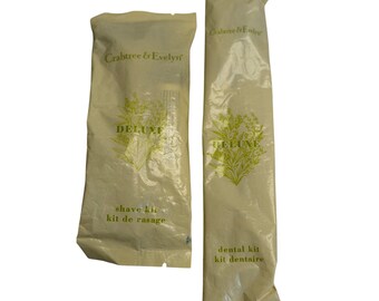 Crabtree & Evelyn Deluxe Shave Dental Kit Travel Set Cream Toiletry Amenities