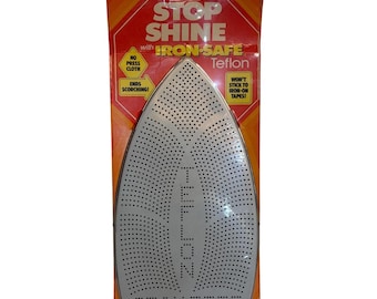 VTG Iron-Safe Laminated Teflon Converter Silver Iron Shoe Plate Cover Shield NOS