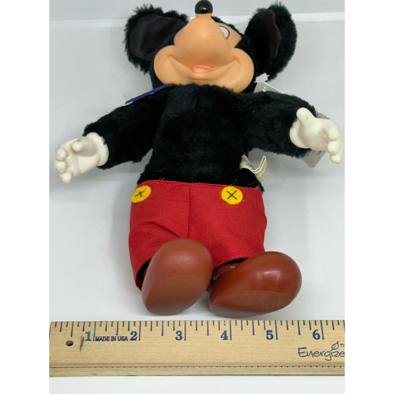 VTG 1981 Disney Applause Mickey Mouse Plush Stuffed Toy Doll 6.5"x9.5" w/ Tag afbeelding 10