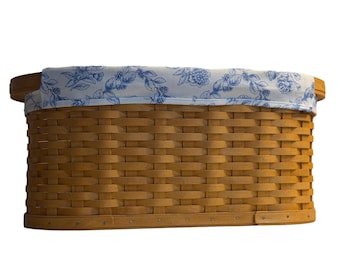 Longaberger Workload Basket Small Cottage Trellis Floral Plastic Insert 2002