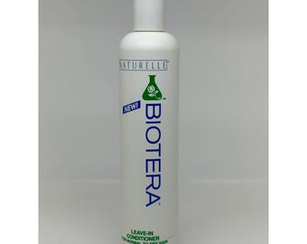OS Vintage 1990s NATURELLE Bioterra Detangling Rinse Hair USA Botella publicitaria