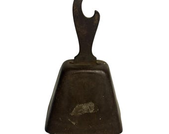 VTG Copper Cowbell with Can Opener Handle – Rustic Barware / Dinner Bell, 3.75"