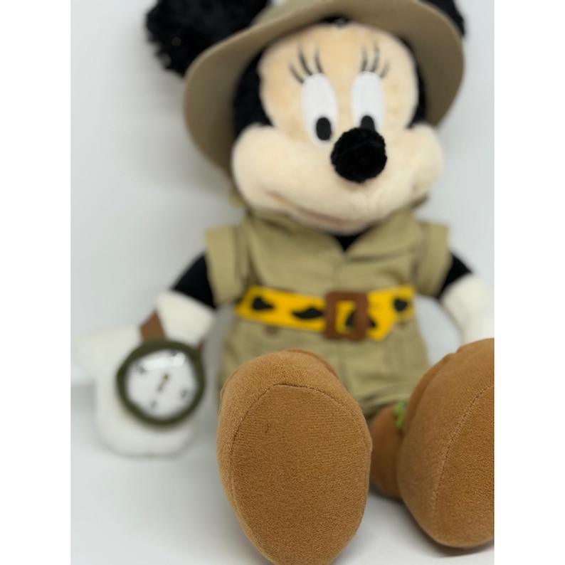 VTG Disney Minnie Mouse Tan Safari Plush Explorer Animal Kingdom WDW Compass Bild 4