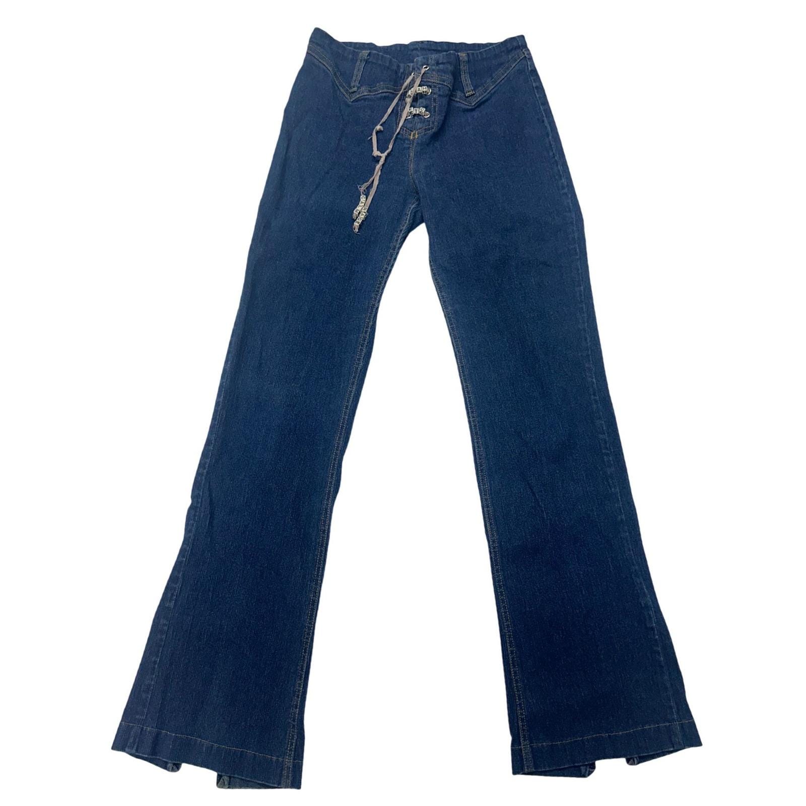 Y2k Lace up Jeans - Etsy