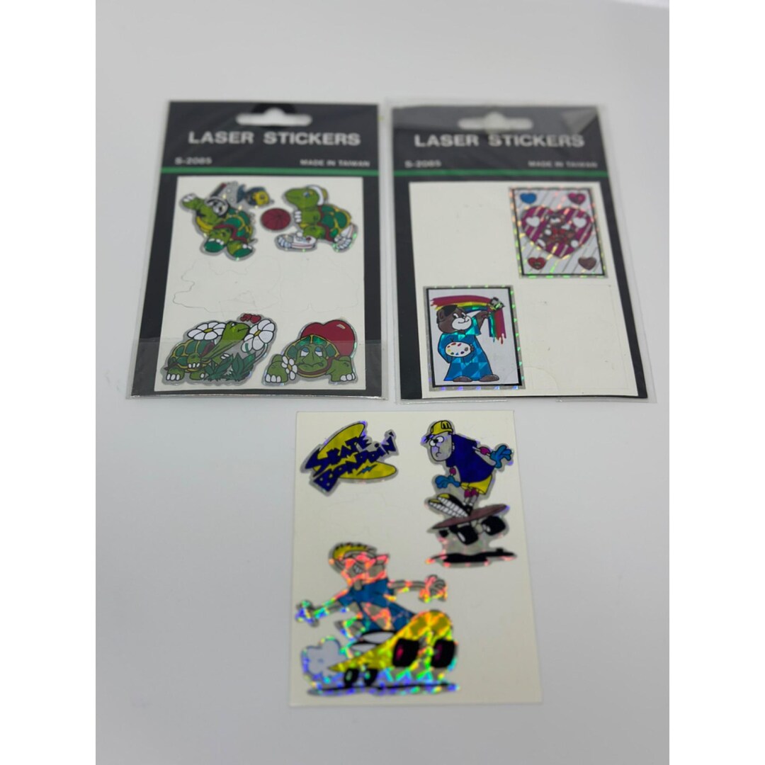 VTG Laser Stickers Collection Set of 3 Scrapbook Fun - Etsy