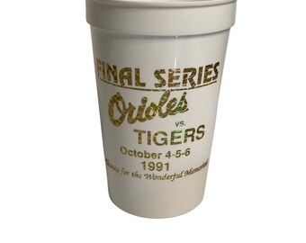 VTG 1991 Baltimore Orioles Final Series Stadium Cup Stadium vs Tigers Souvenir