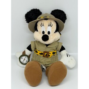 VTG Disney Minnie Mouse Tan Safari Plush Explorer Animal Kingdom WDW Compass Bild 2