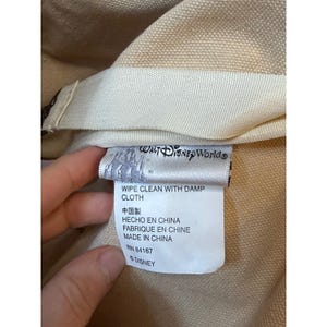 Bolso tote vintage de Disney World, lona color canela, 1971, Mickey Mouse, bolso de playa retro para viajes imagen 3