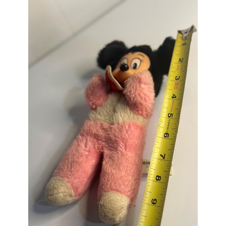 VTG 1950s Minnie Mouse Plush 10" Rare Walt Disney Productions Retro Stuffed Toy image 6
