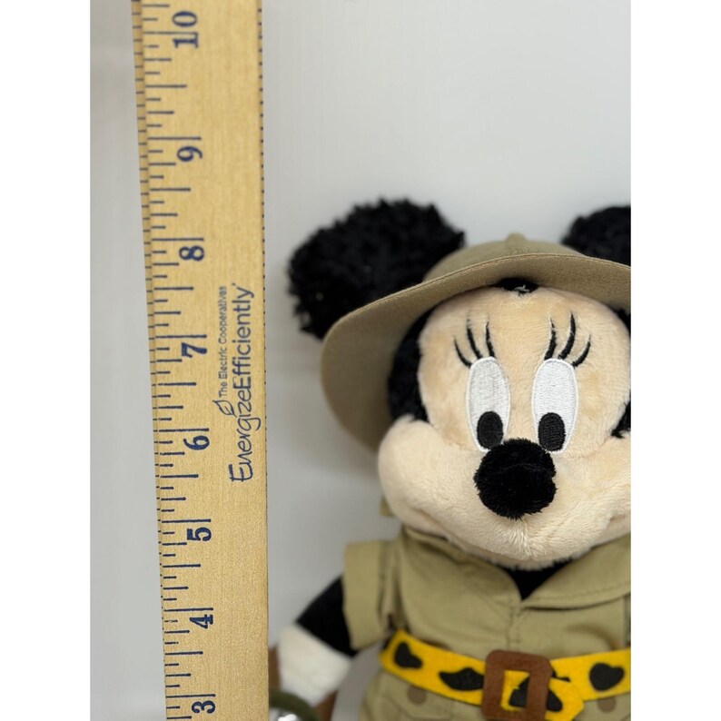 VTG Disney Minnie Mouse Tan Safari Plush Explorer Animal Kingdom WDW Compass Bild 5