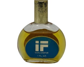 VTG If By Fuller Brush Cologne 1 Fl Oz Glass Bottle Gold Cap Made In USA