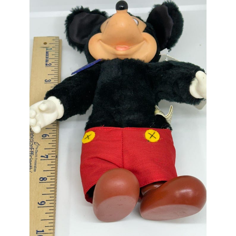 VTG 1981 Disney Applause Mickey Mouse Plush Stuffed Toy Doll 6.5"x9.5" w/ Tag afbeelding 9