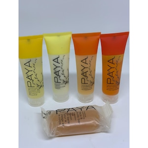 Paya Mini Bath Essentials Travel Shower Gel Lotion Conditioner Shampoo Body Bar