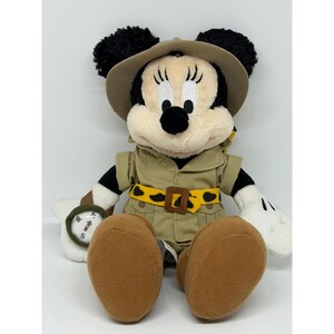 VTG Disney Minnie Mouse Tan Safari Plush Explorer Animal Kingdom WDW Compass Bild 3