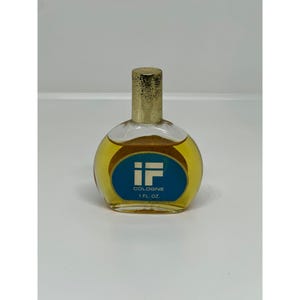VTG If By Fuller Brush Cologne 1 Fl Oz Glass Bottle Gold Cap Made In USA