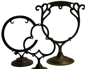 VTG Brass Base for Hanging Table Bell Meditation Gong Stand Holder MCM Decor 90s