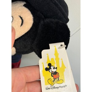 VTG Walt Disney World Mickey Mouse Plush Red White Blue Patriotic Flag Small 9" image 3