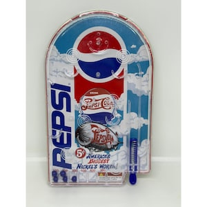 VTG Collectible Handheld Pepsi-Cola Soda Pinball Game Toy Plastic Cardboard