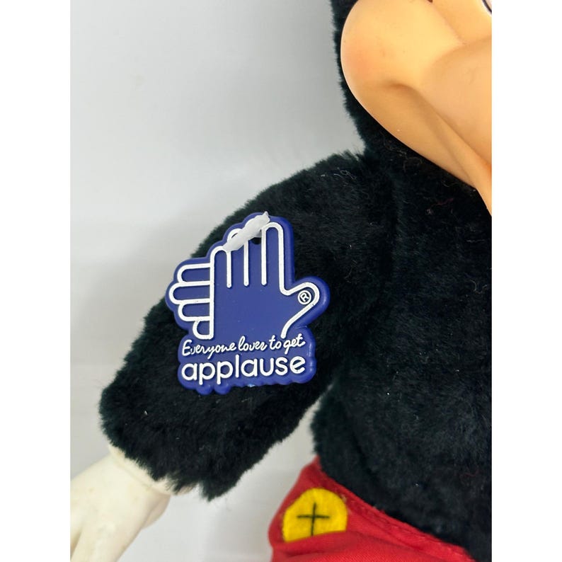 VTG 1981 Disney Applause Mickey Mouse Plush Stuffed Toy Doll 6.5"x9.5" w/ Tag afbeelding 6