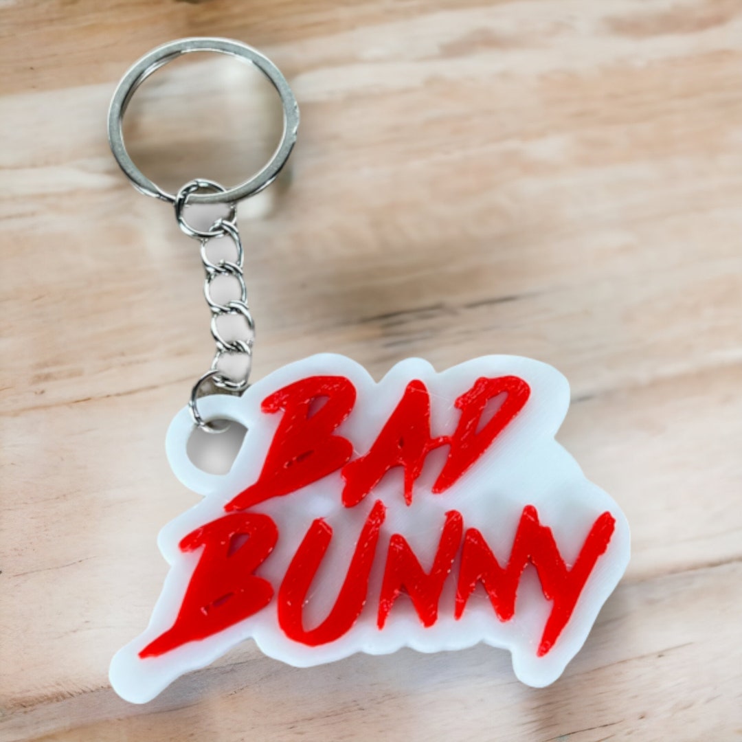 Bad Bunny Keychain V2 Etsy