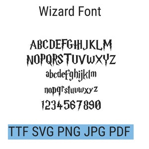 Wizard Font SVG png pdf ttf jpg