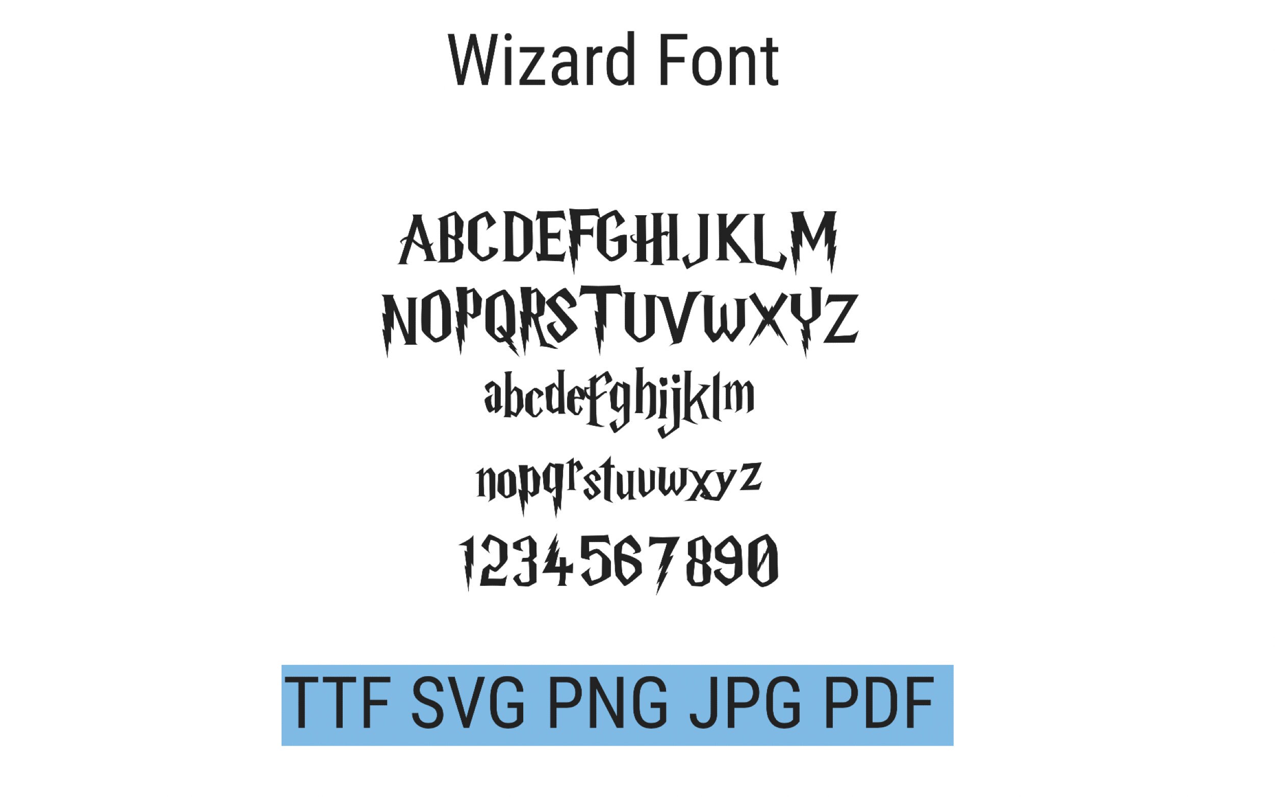 Wizard Font SVG Png Pdf Ttf Jpg Etsy UK
