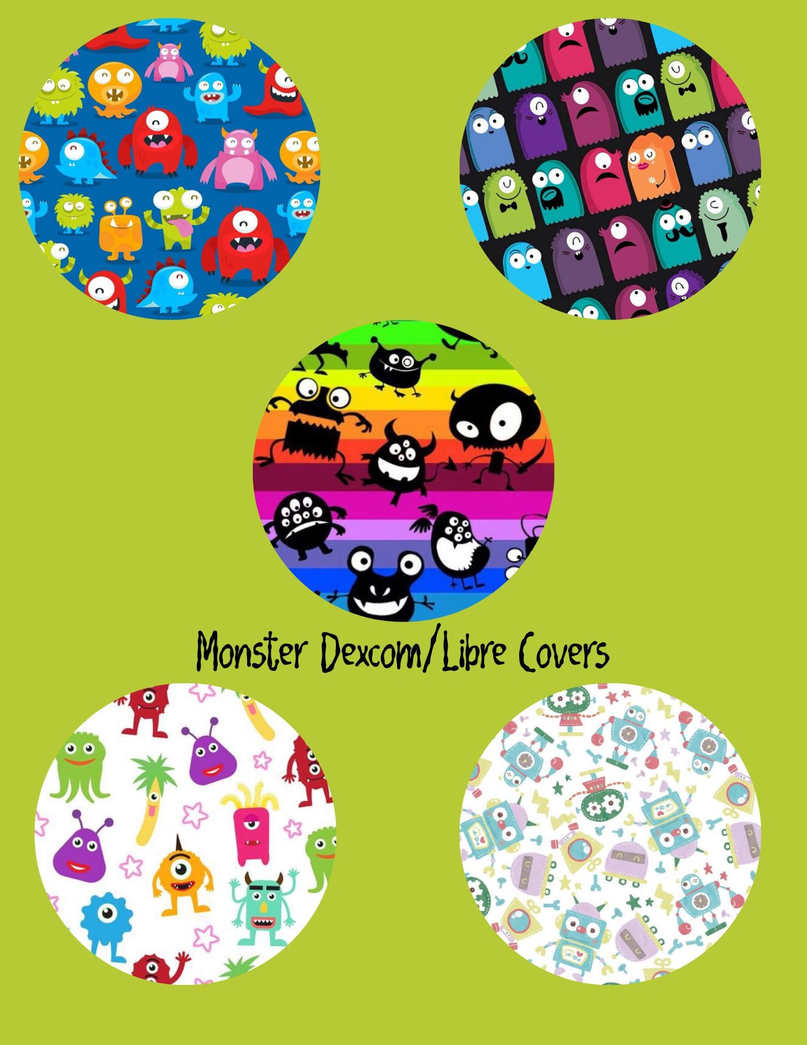 Dexcom G7 Dexcom G6 Libre 3, Libre 2 CGM Cover Patches Cute Monster ...
