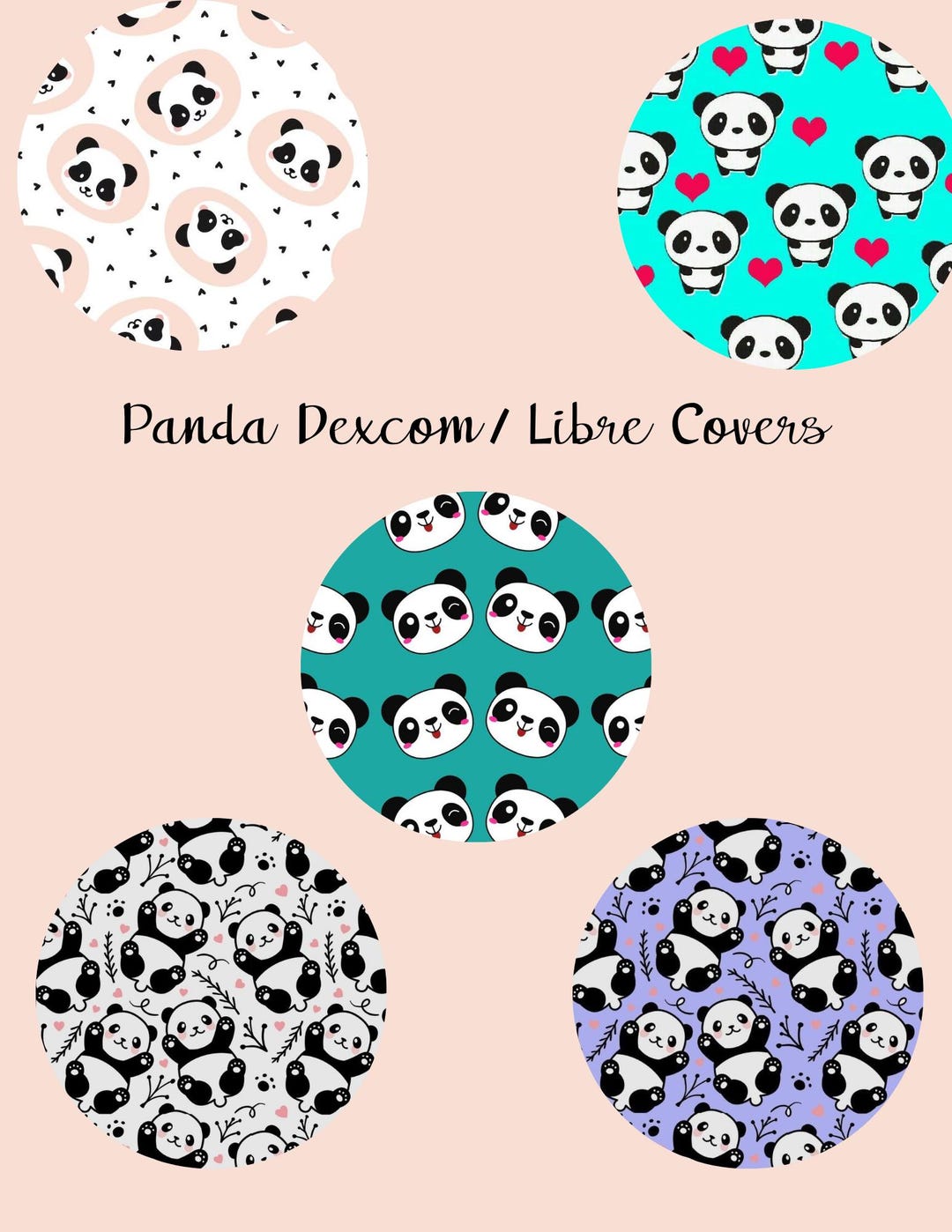 Dexcom G7 Dexcom G6, Libre 3, Libre 2 CGM Cover Patches Cute Panda ...