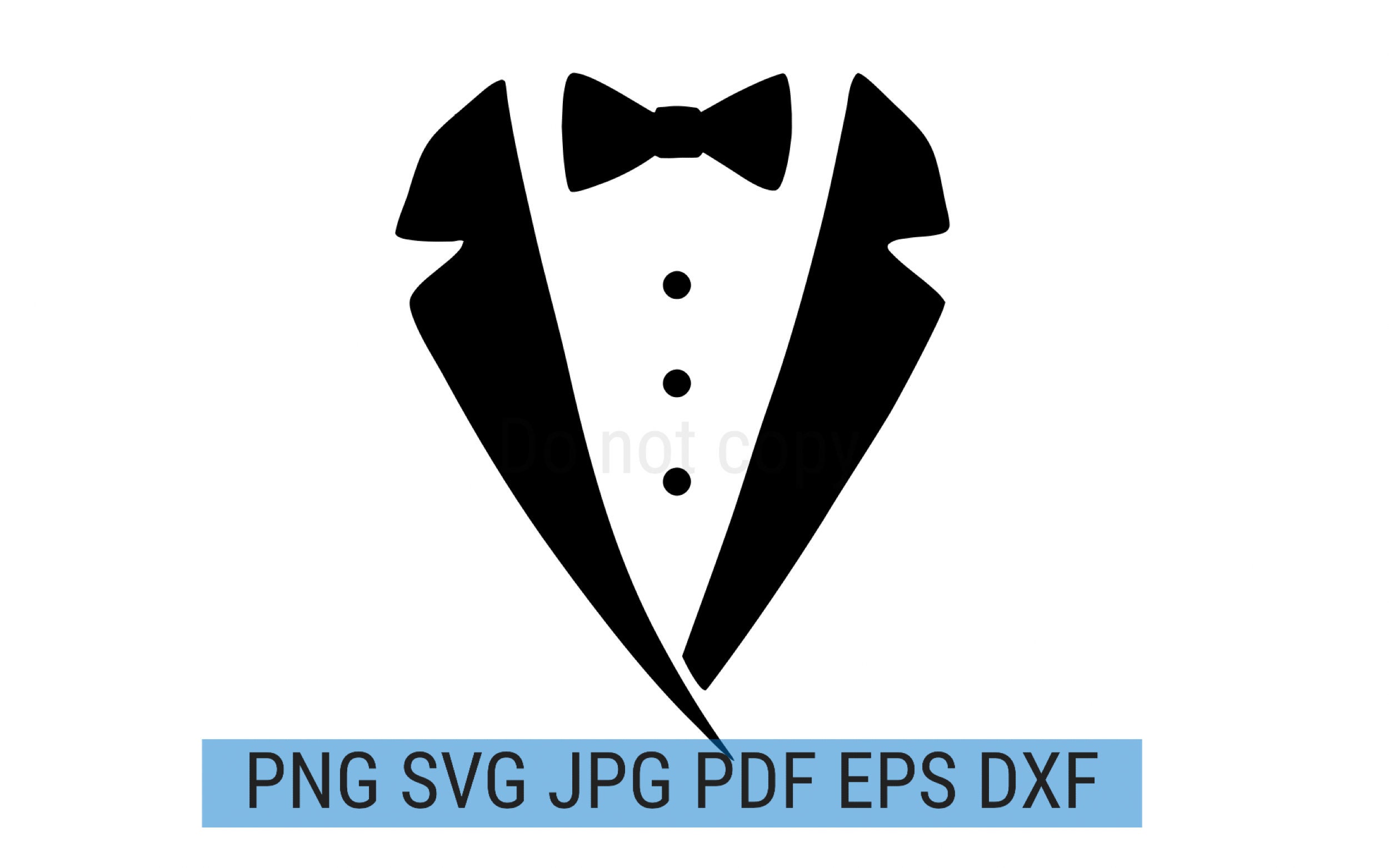 Tuxedo SVG Png Eps Dxf Pdf Jpg Digital Download Clip Art - Etsy